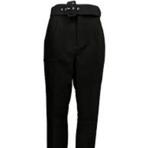 NWT ALL WORTHY HUNTER MCGRADY‎ ANKLE PANTS W/BELT BLACK 4